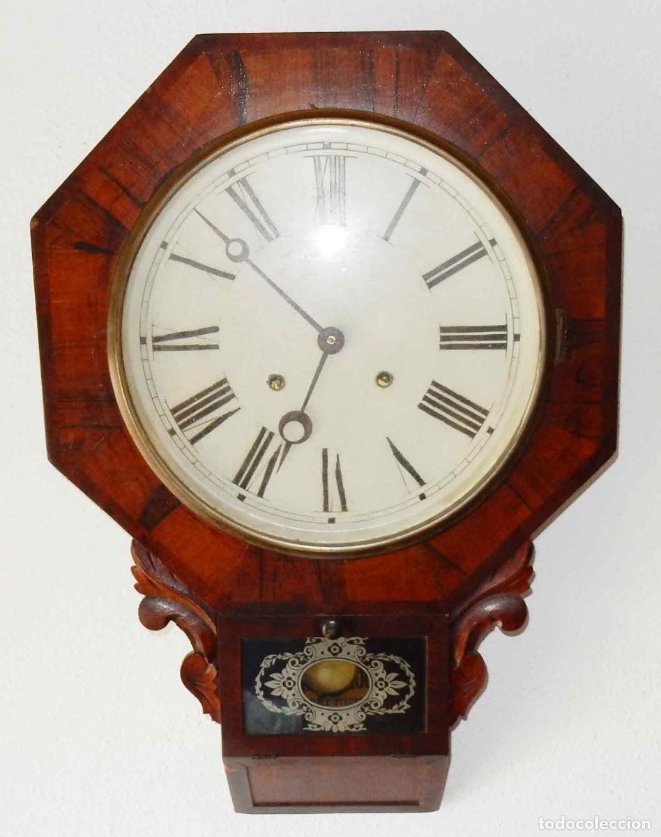 Relojes de pared: Reloj de pared Americano - c 1900 - Foto 9