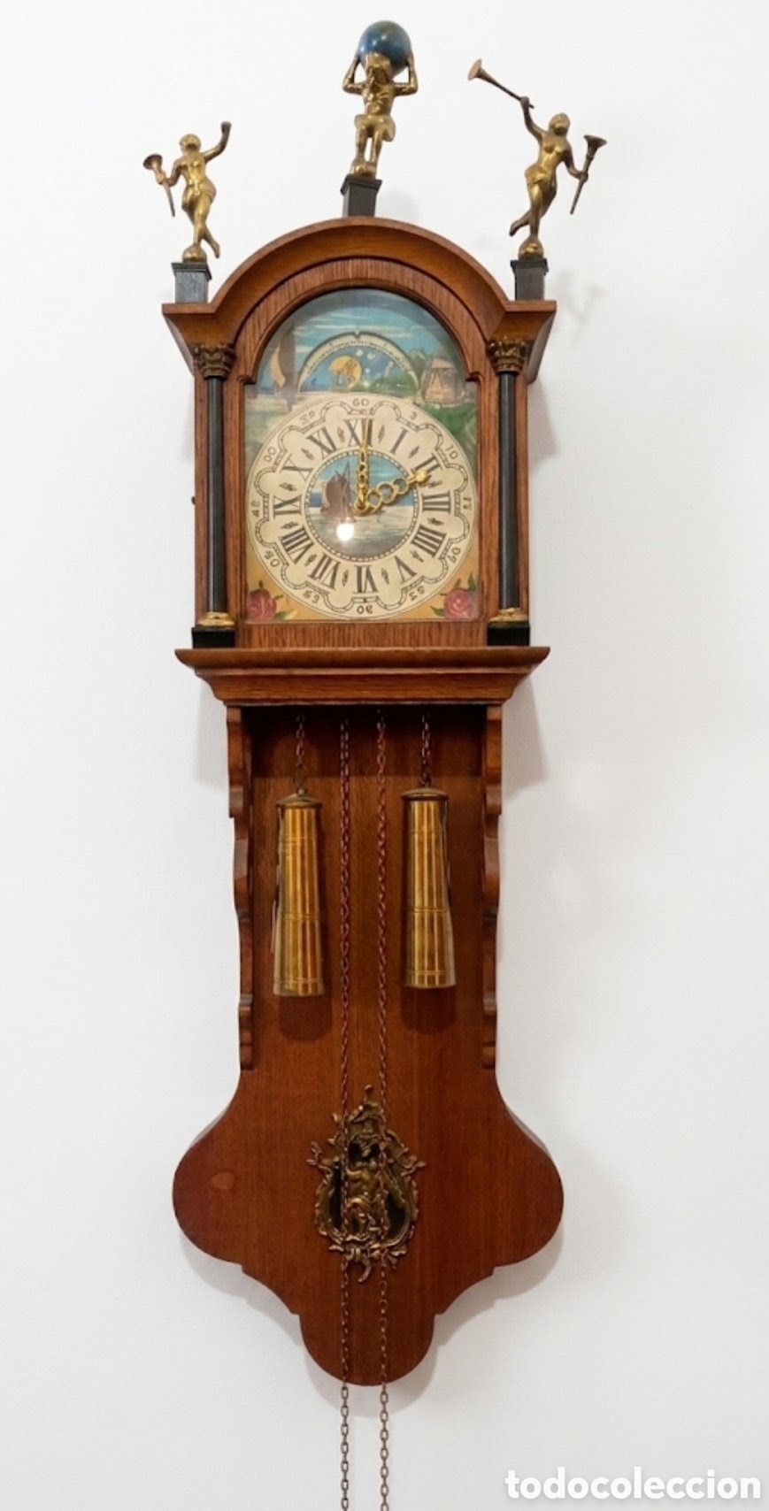 Relojes de pared: Reloj de pared holand&eacute;s tipo Zaanse - Completo (Sin revisar) - 100 cm