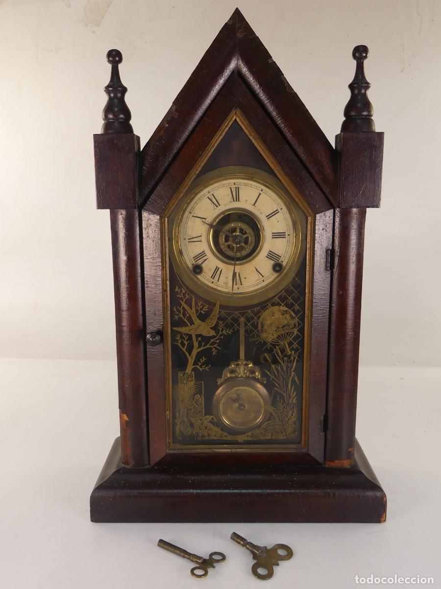 Rel&oacute;gios de parede: RELOJ VINTAJE SOBREMESA WATERBURY CLOCK COMPANY