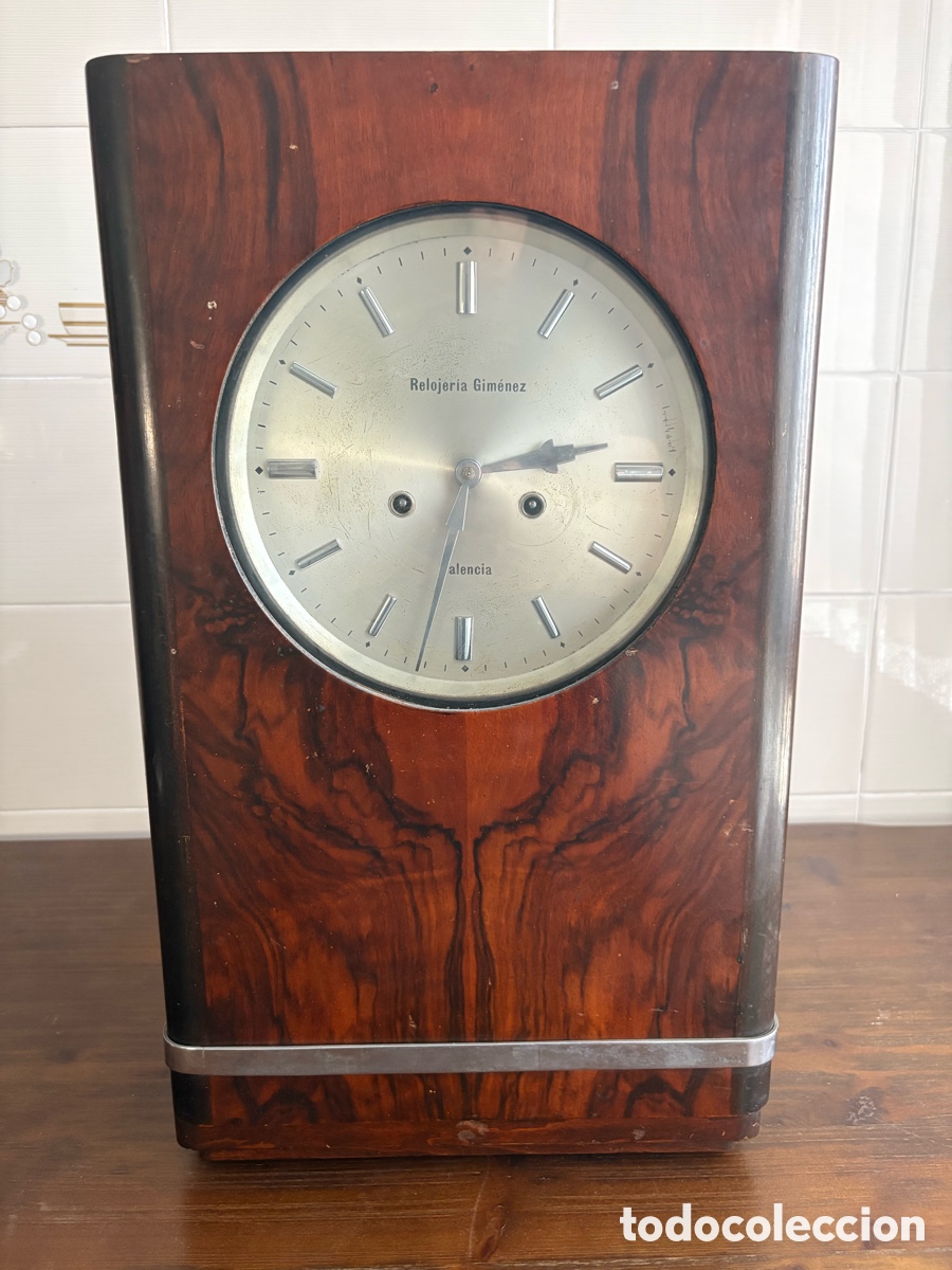 Relojes de pared: Reloj de pared antiguo Relojer&iacute;a Gim&eacute;nez Valencia &ndash; M&aacute;quina de cuerda &ndash; Anterior a 1951