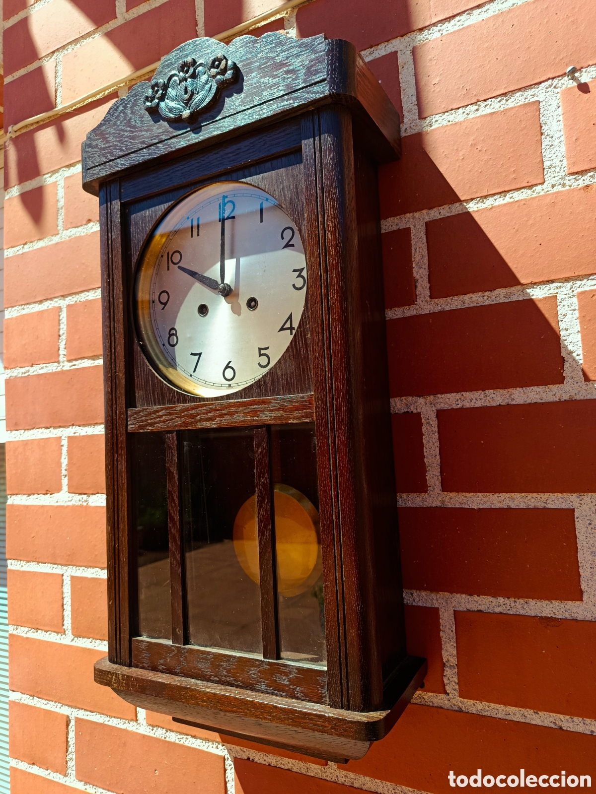 Relojes de pared: Antiguo reloj pared madera - Foto 3