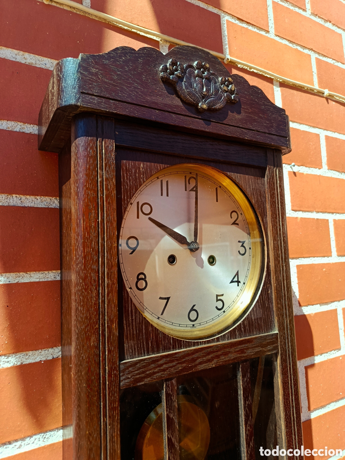 Relojes de pared: Antiguo reloj pared madera - Foto 4