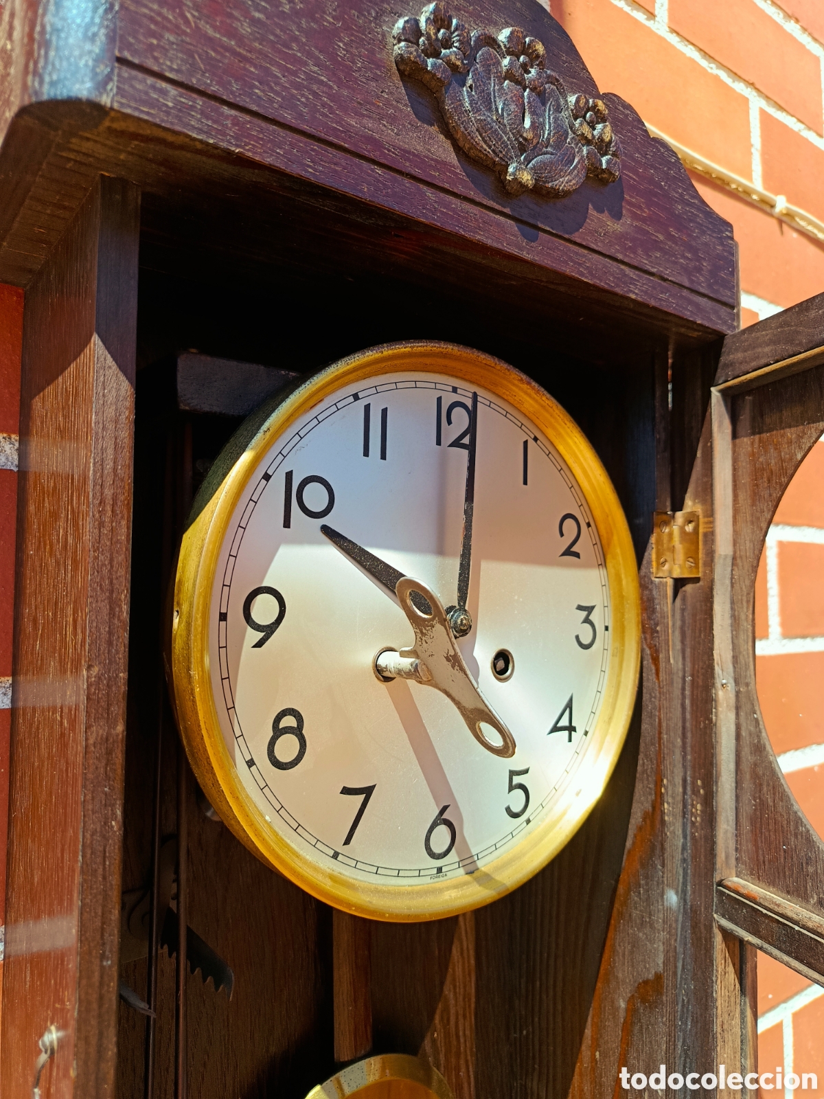 Relojes de pared: Antiguo reloj pared madera - Foto 7