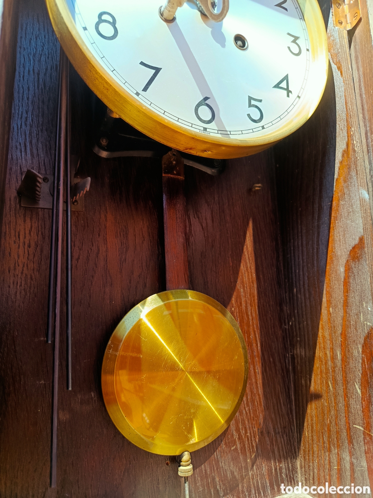 Relojes de pared: Antiguo reloj pared madera - Foto 8