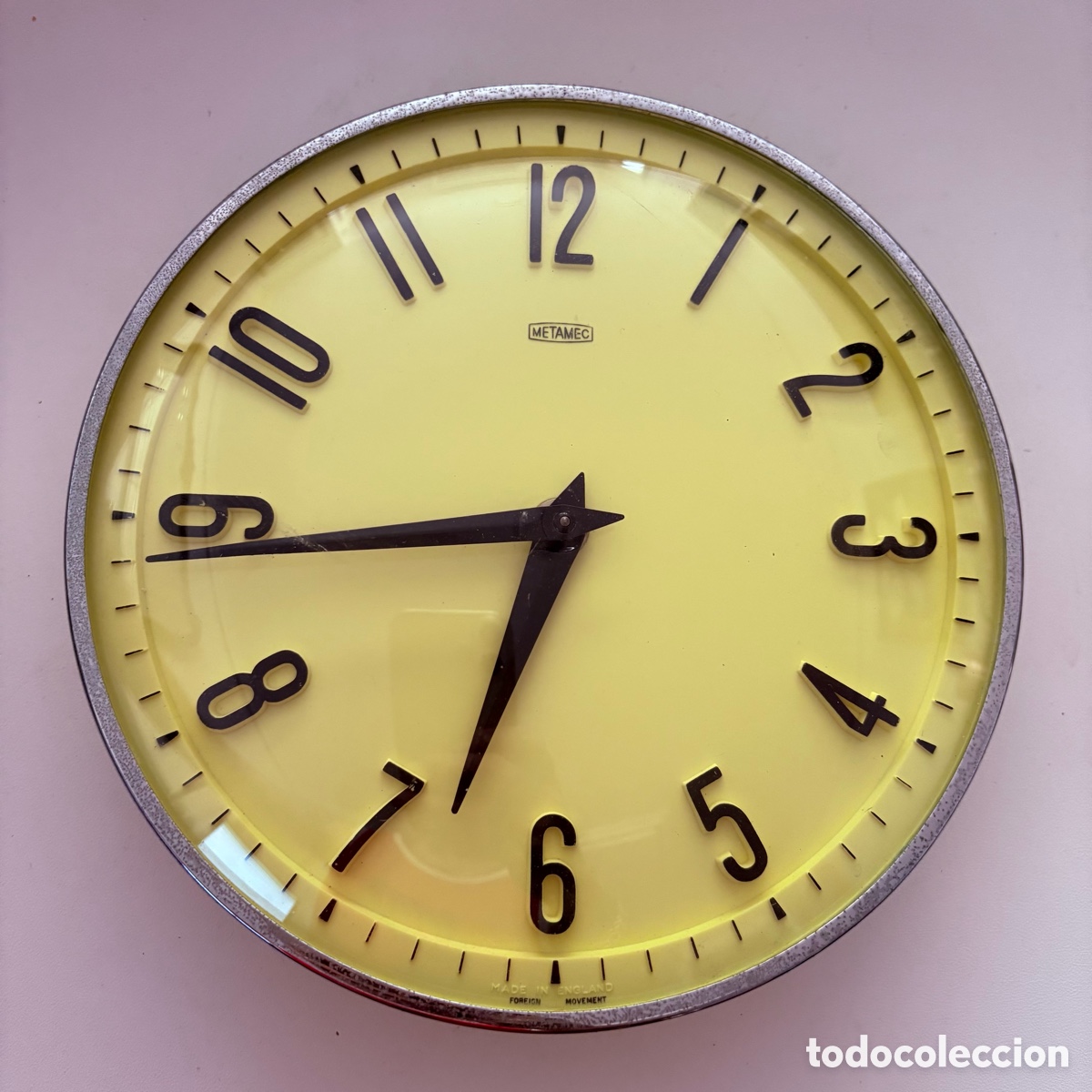 Relojes de pared: ANTIGUO RELOJ DE PARED METAMEC VINTAGE A&Ntilde;OS 60-70