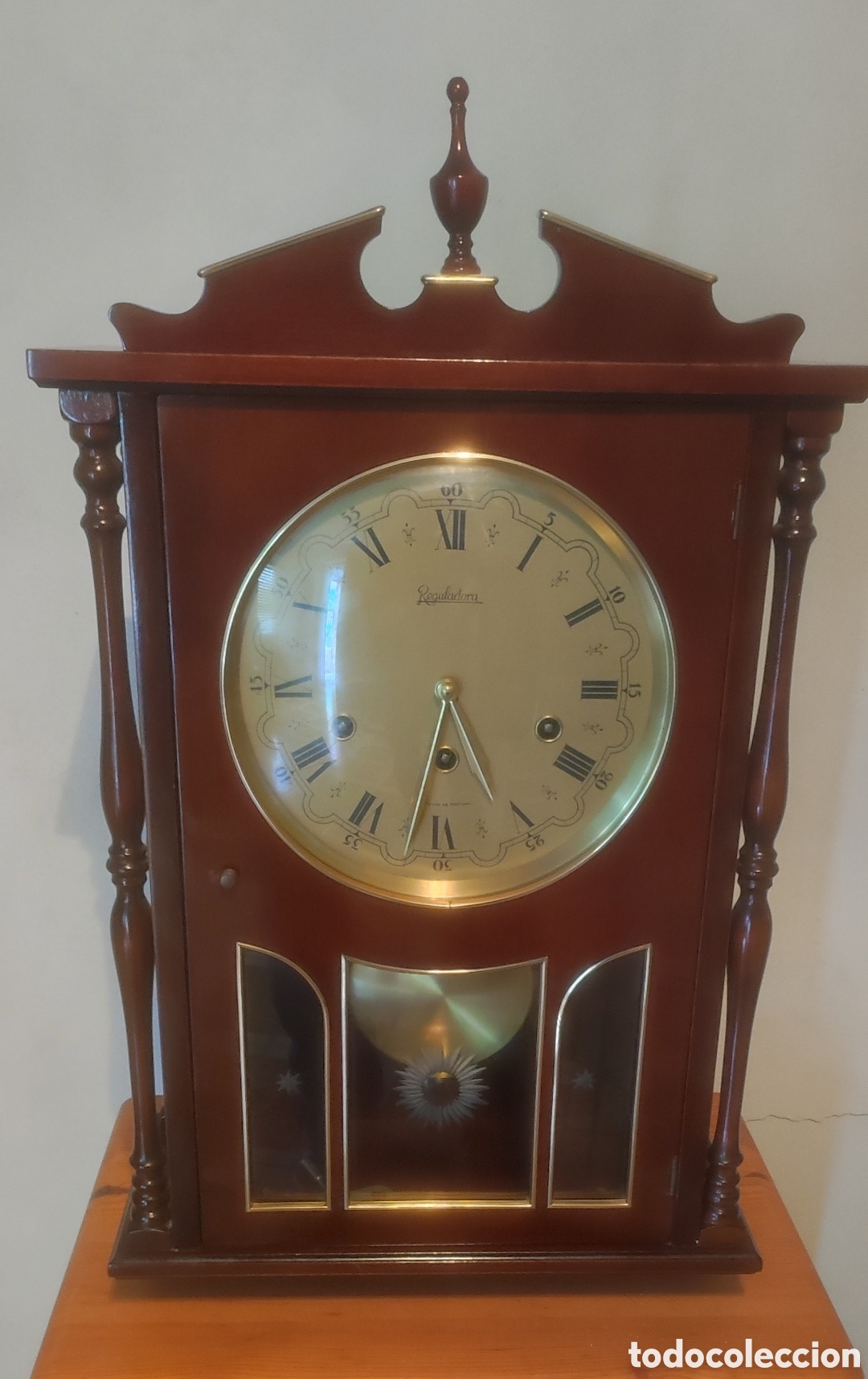Relojes de pared: Reloj de pared Carill&oacute;n Reguladora (Portugal) &ndash; 3 Cuerdas &ndash; FUNCIONANDO + Llave Original