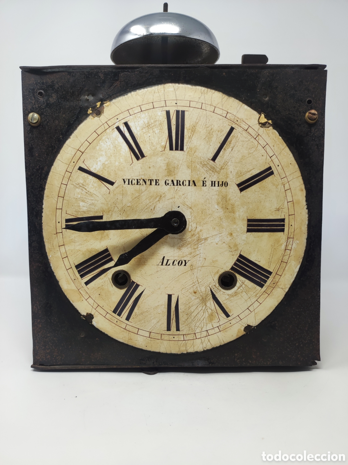 Relojes de pared: Antiguo Reloj Comtoise Morbier S. XIX - Vicente Garc&iacute;a &eacute; Hijo (Alcoy) - Para Restaurar