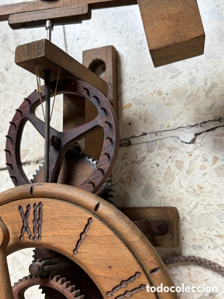Relojes de pared: Reloj antiguo madera ARDAVIN - Foto 4