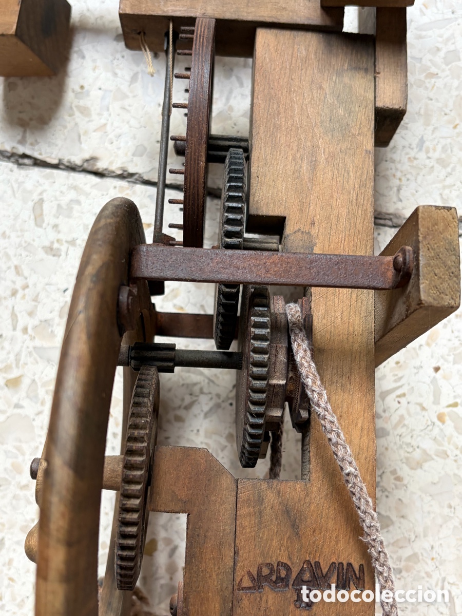 Relojes de pared: Reloj antiguo madera ARDAVIN - Foto 8