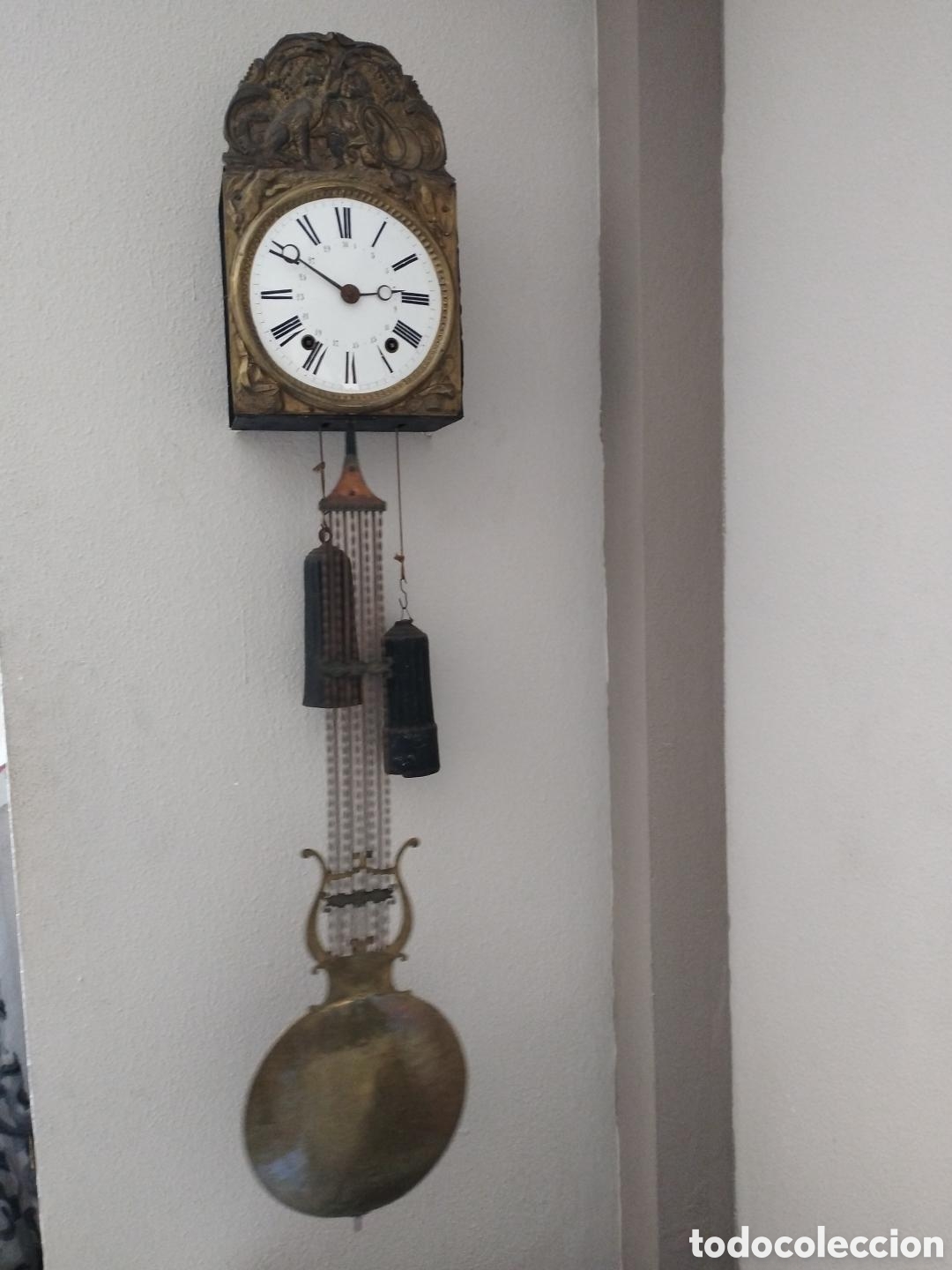 Rel&oacute;gios de parede: Reloj Morez Franc&eacute;s de Caza &rdquo;Modelo 100&rdquo; (c. 1880) - Funcionando Calibrado