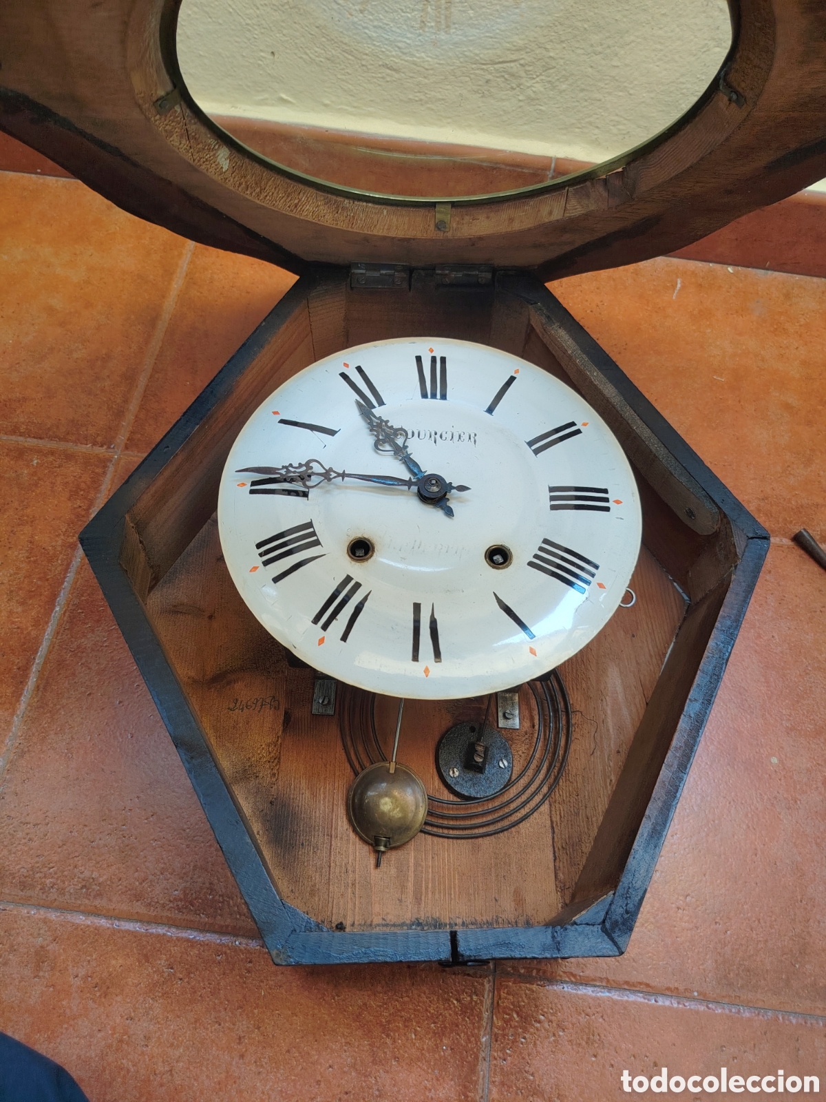 Relojes de pared: ANTIGUO RELOJ OJO DE BUEY FUNCIONANDO - Foto 4