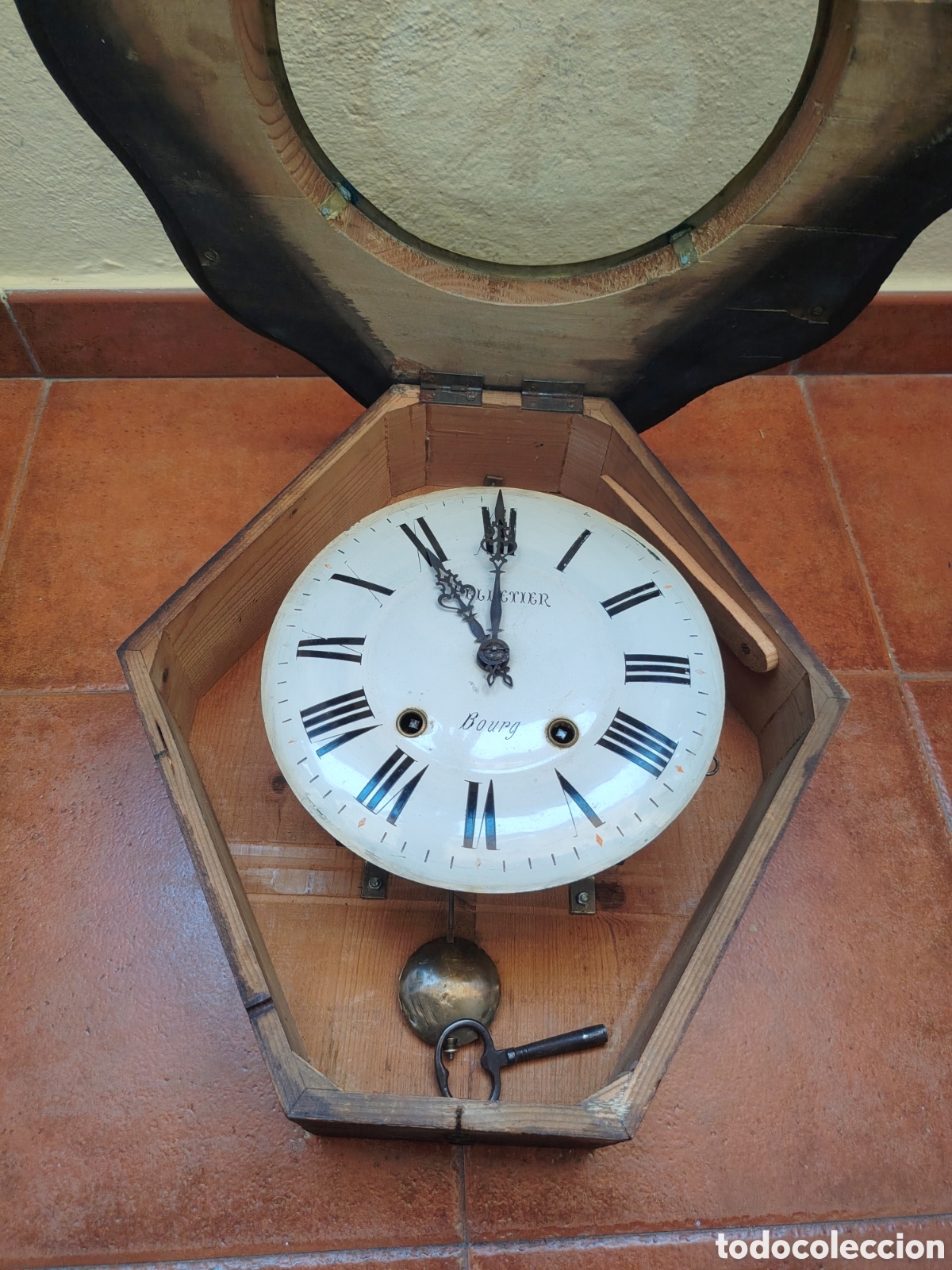 Relojes de pared: ANTIGUO RELOJ OJO DE BUEY FUNCIONANDO - Foto 17