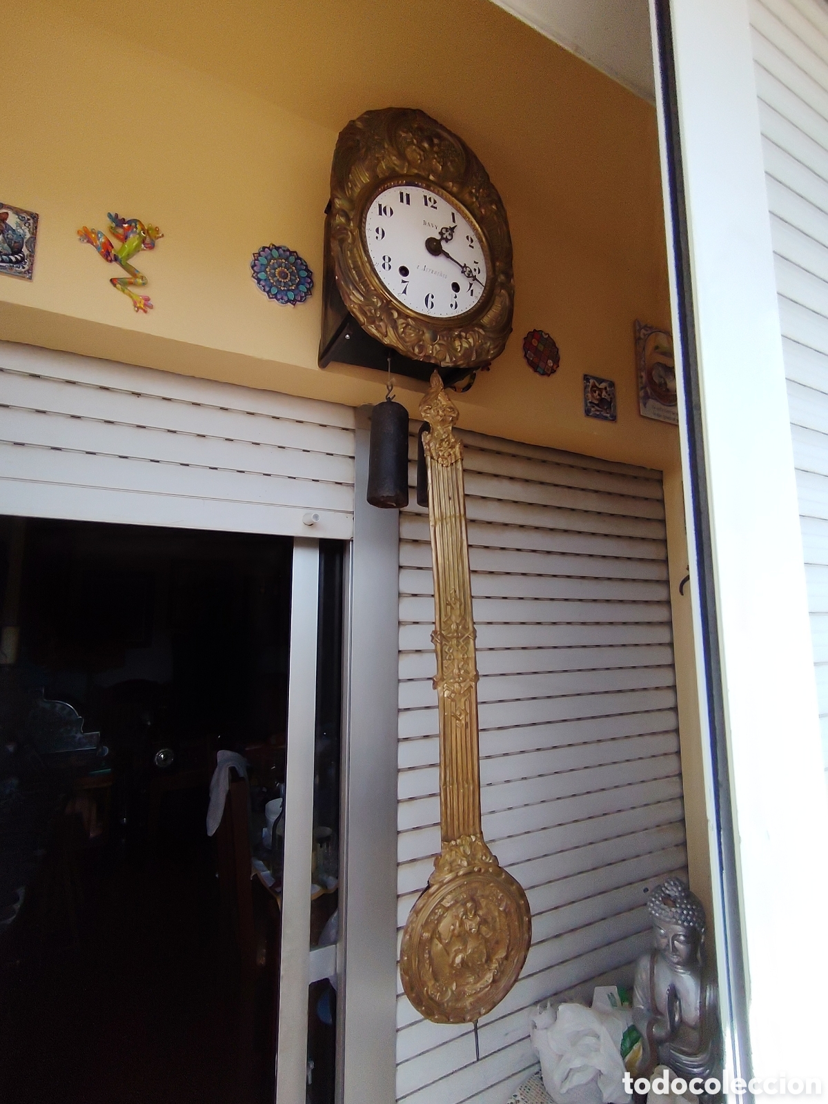 Relojes de pared: ANTIGUO RELOJ TIPO MOREZ - Foto 2