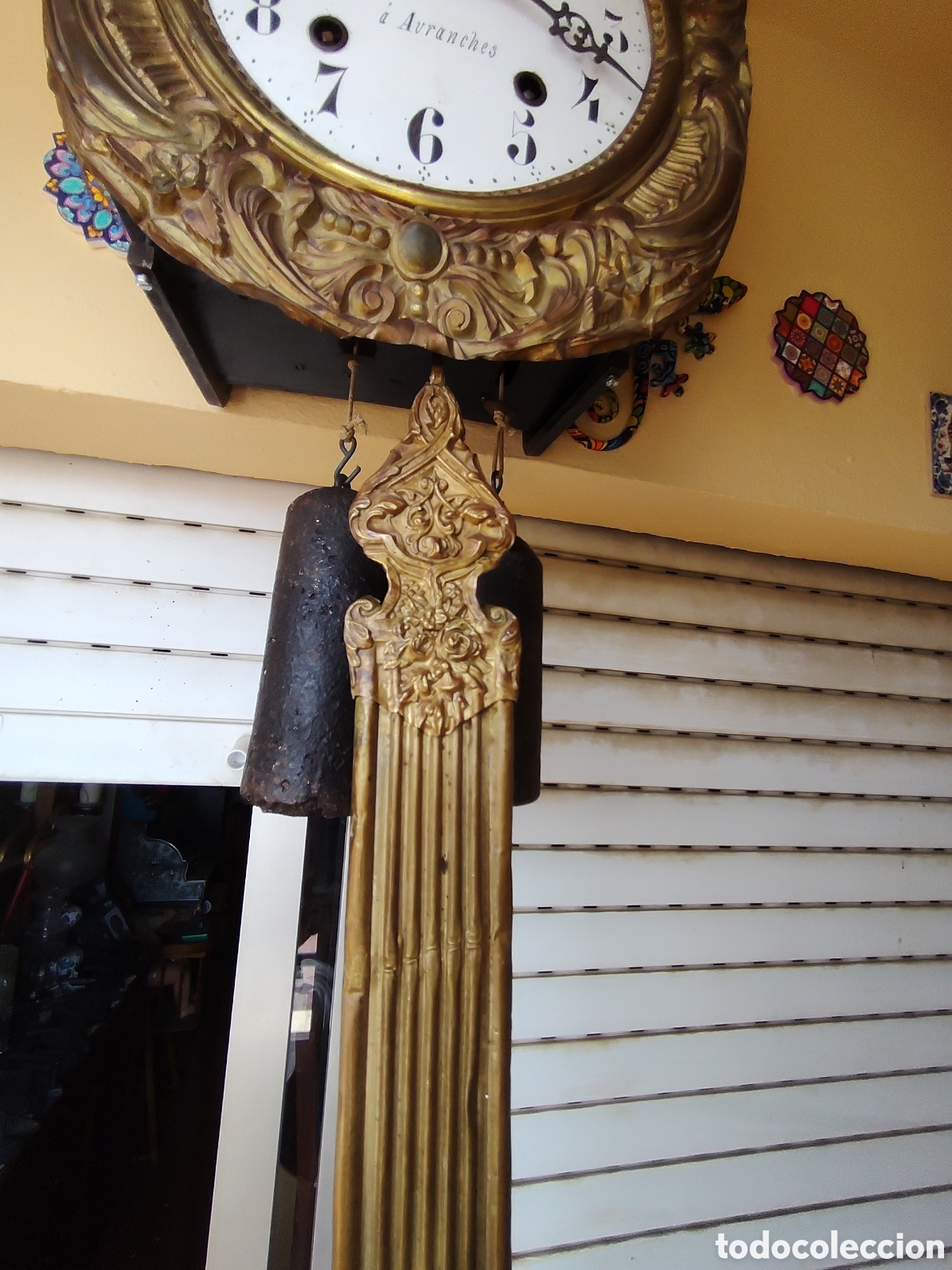 Relojes de pared: ANTIGUO RELOJ TIPO MOREZ - Foto 3