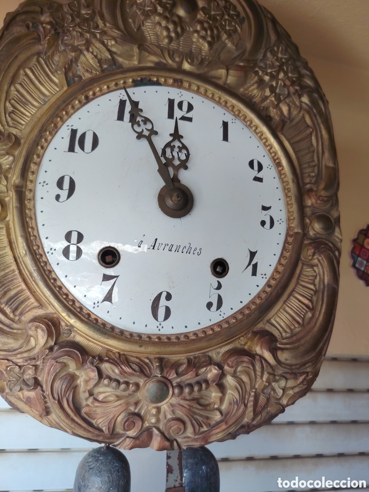 Relojes de pared: ANTIGUO RELOJ TIPO MOREZ - Foto 9