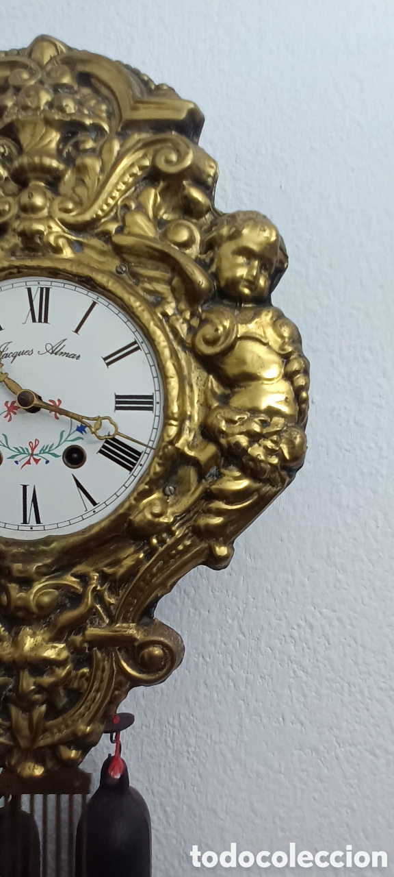 Relojes de pared: Antiguo reloj de pared Morez - Foto 3