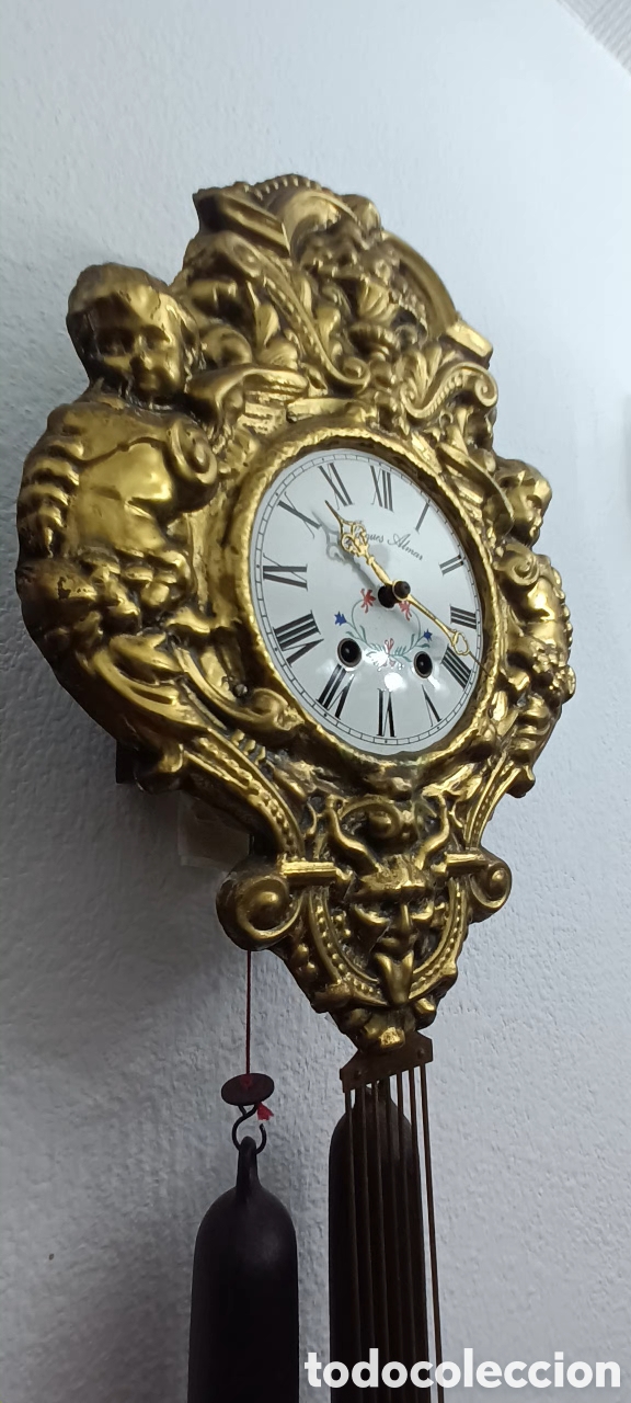 Relojes de pared: Antiguo reloj de pared Morez - Foto 7