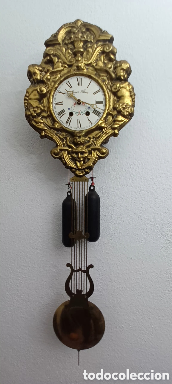 Relojes de pared: Antiguo reloj de pared Morez - Foto 1