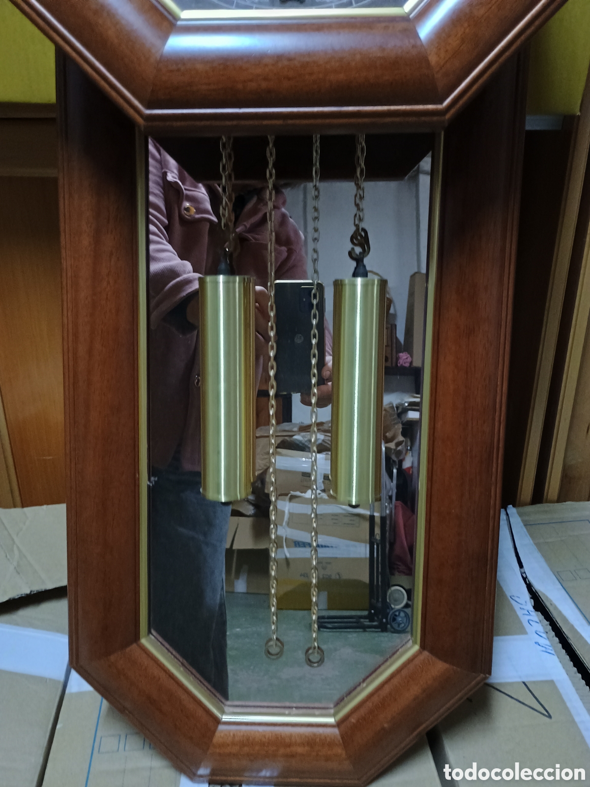 Relojes de pared: Reloj de pared de madera precioso - Foto 3