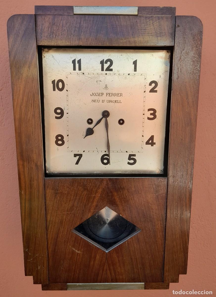 Relojes de pared: Reloj de Pared Art D&eacute;co - Josep Ferrer (Seu d'Urgell) - Funciona - Para Restaurar
