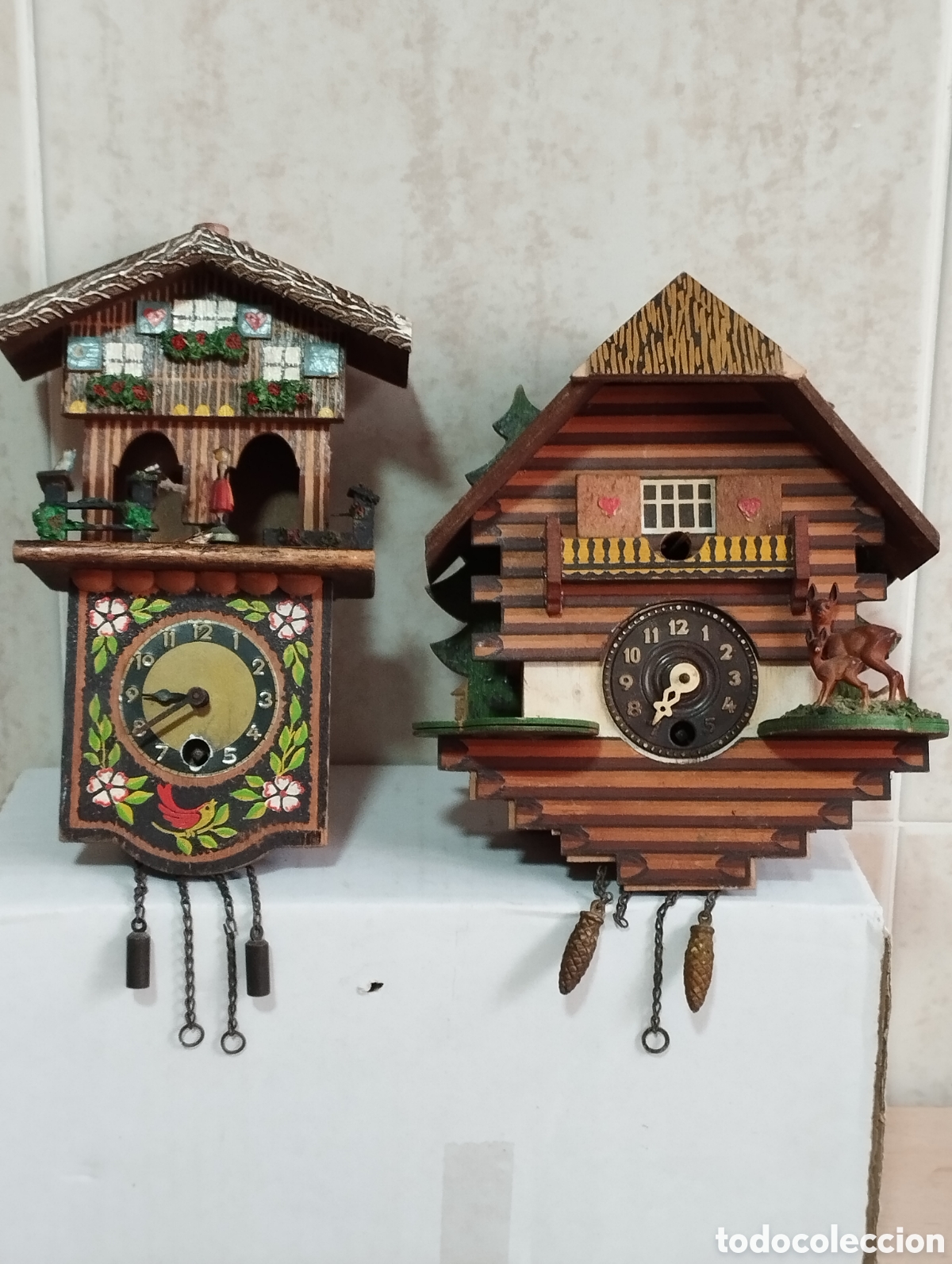 Relojes de pared: RELOJ CUCO MINIATURA LOTE DE DOS-VER FOTOS Y DESCRIPCI&Oacute;N