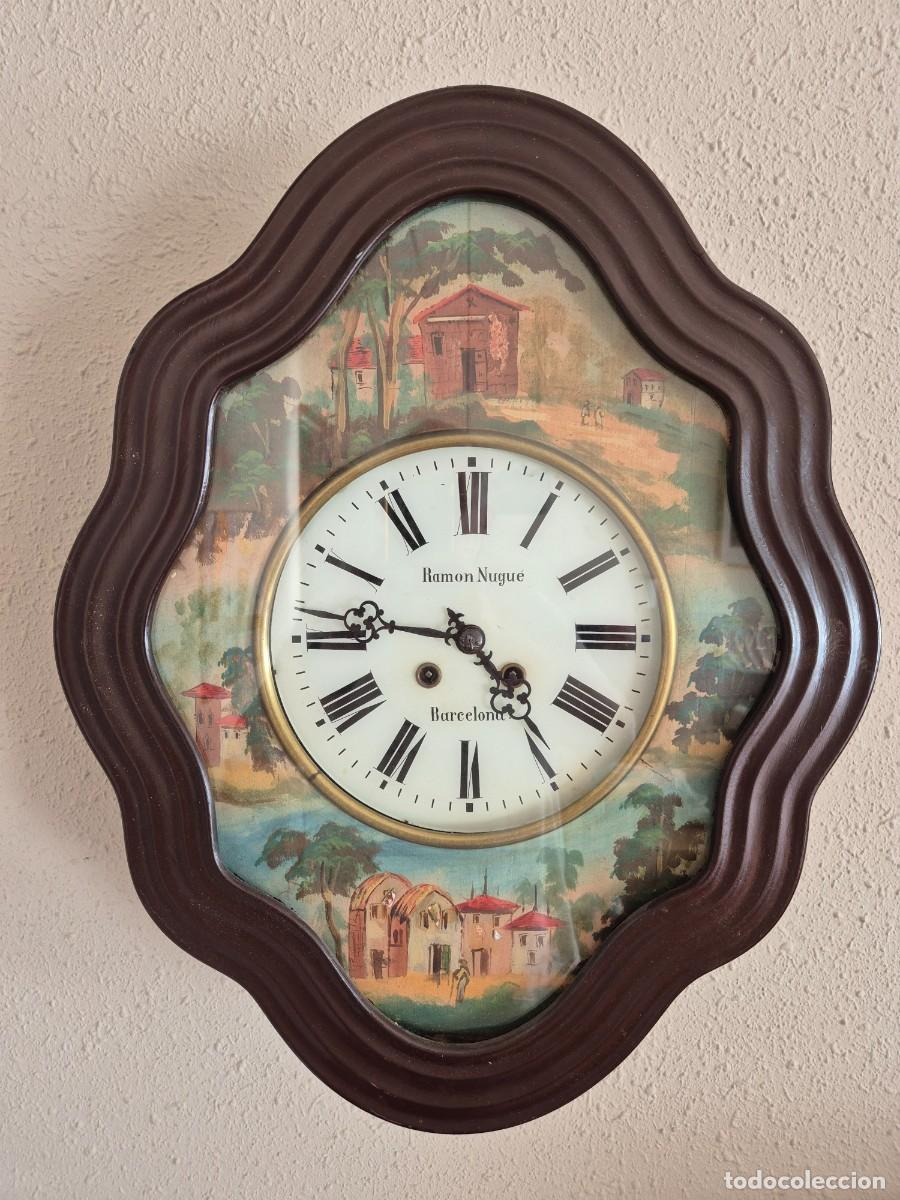 Relojes de pared: RELOJ OJO DE BUEY SIGLO XIV M&Aacute;QUINA PARIS ESCENAS PINTADAS A MANO PARIS