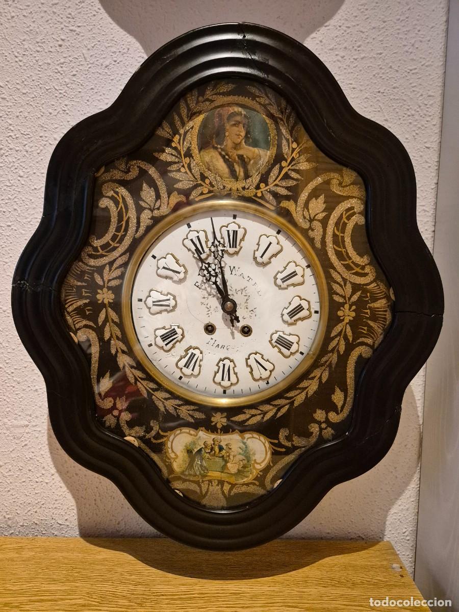Relojes de pared: RELOJ OJO DE BUEY SIGLO XIV M&Aacute;QUINA PARIS ESCENAS PINTADAS A MANO PARIS