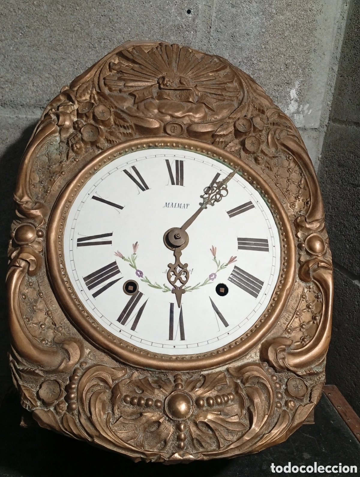 Relojes de pared: Cabeza de reloj moret de campana siglo XIX