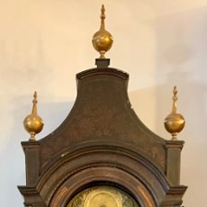 Relojes de pie: JONH TAYLOR - RELOJ INGLES CAJA ALTA JORGE III GRANDFATHER, MADERA LACADA CON CHINERÍAS, SIGLO XVIII. Lote 170916769