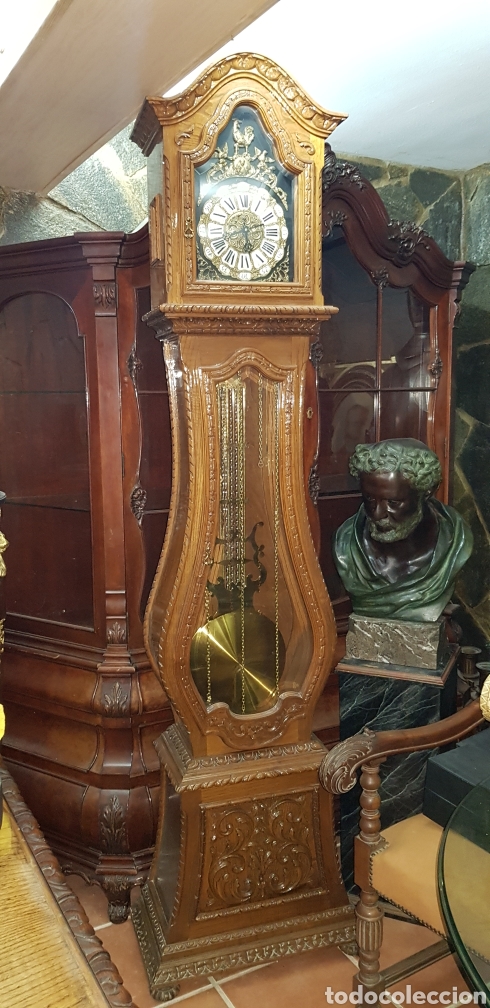 Relojes de pie: Reloj de pie ( madera con talla ) - Foto 1