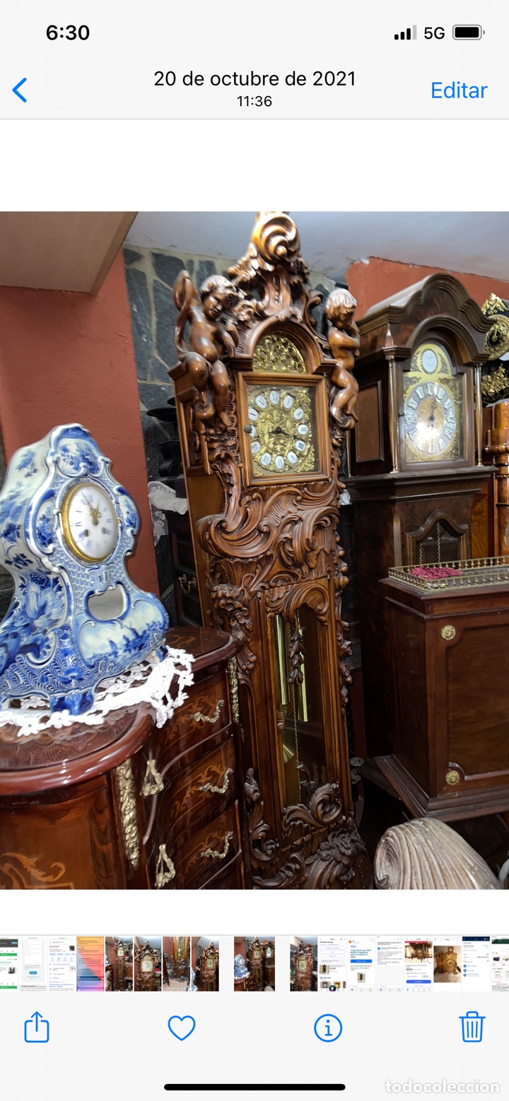 Relojes de pie: Reloj de pie con talla de madera - Foto 7