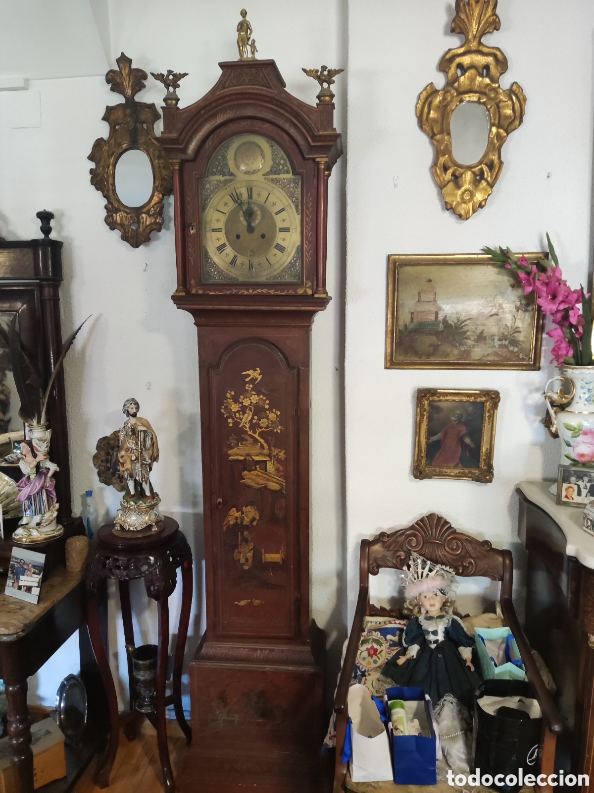 Relojes de pie: Reloj siglo 18 principios - Foto 1