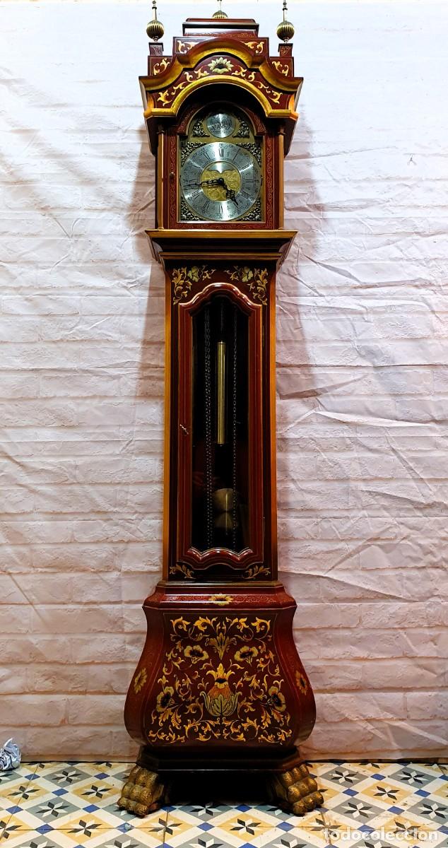Relojes de pie: Reloj de pie antesala decorado a mano. - Foto 5