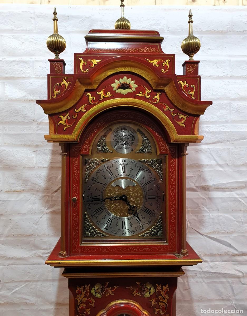 Relojes de pie: Reloj de pie antesala decorado a mano. - Foto 7