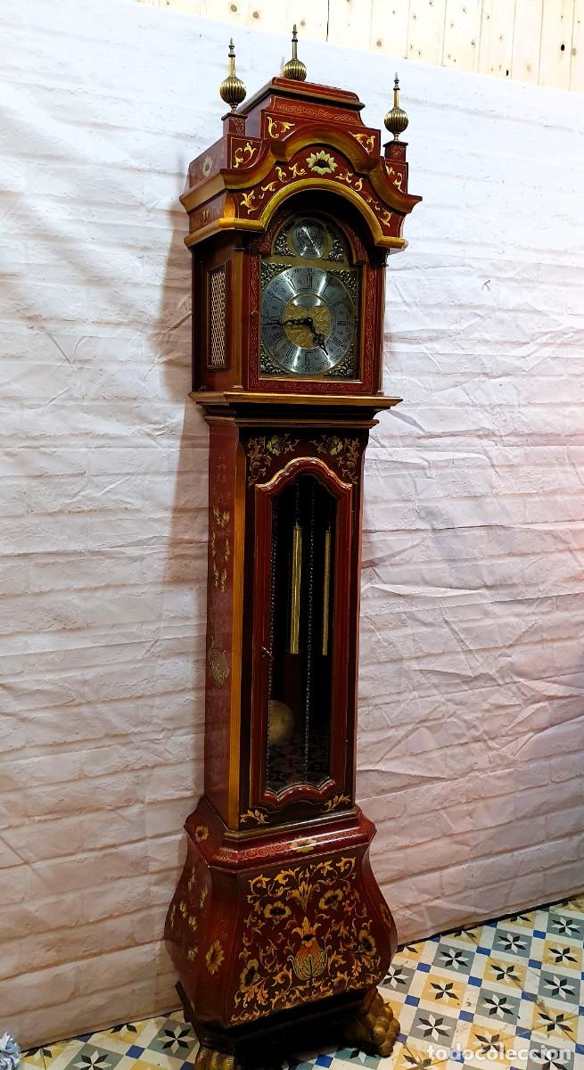 Relojes de pie: Reloj de pie antesala decorado a mano. - Foto 9