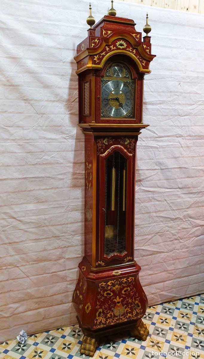 Relojes de pie: Reloj de pie antesala decorado a mano. - Foto 10