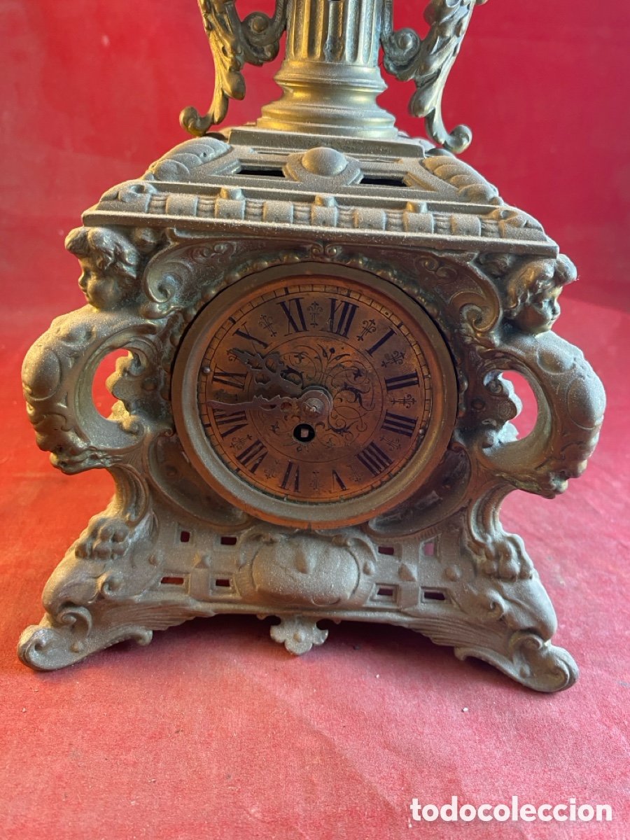 Relojes de pie: Antiguo reloj de bronce - Foto 2