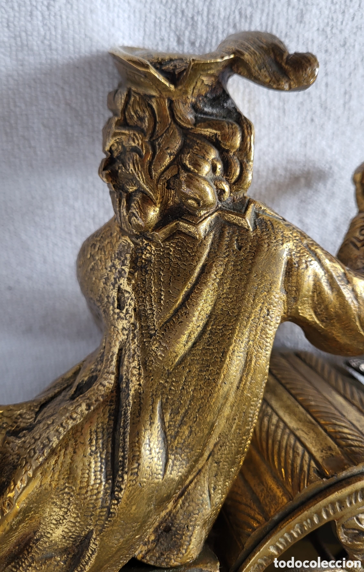 Relojes de pie: Reloj de bronce dorado y m&aacute;rmol - Foto 9