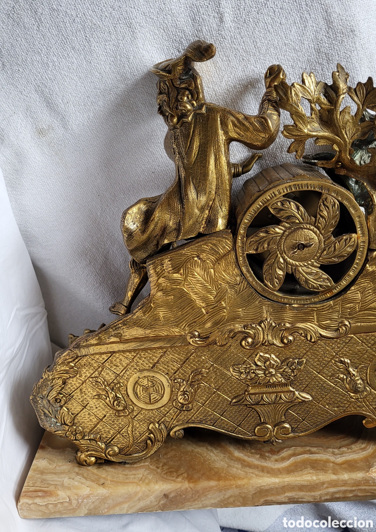 Relojes de pie: Reloj de bronce dorado y m&aacute;rmol - Foto 10