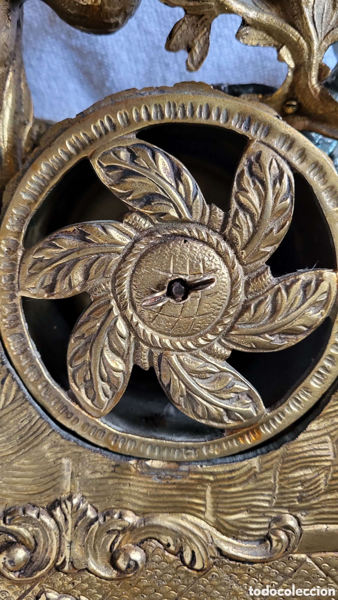Relojes de pie: Reloj de bronce dorado y m&aacute;rmol - Foto 11