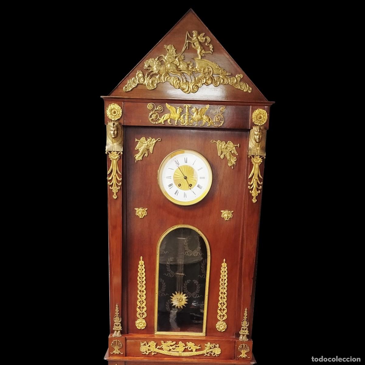 Horloges de parquet: RELOJ DE ANTESALA IMPERIO SIGLO XIX