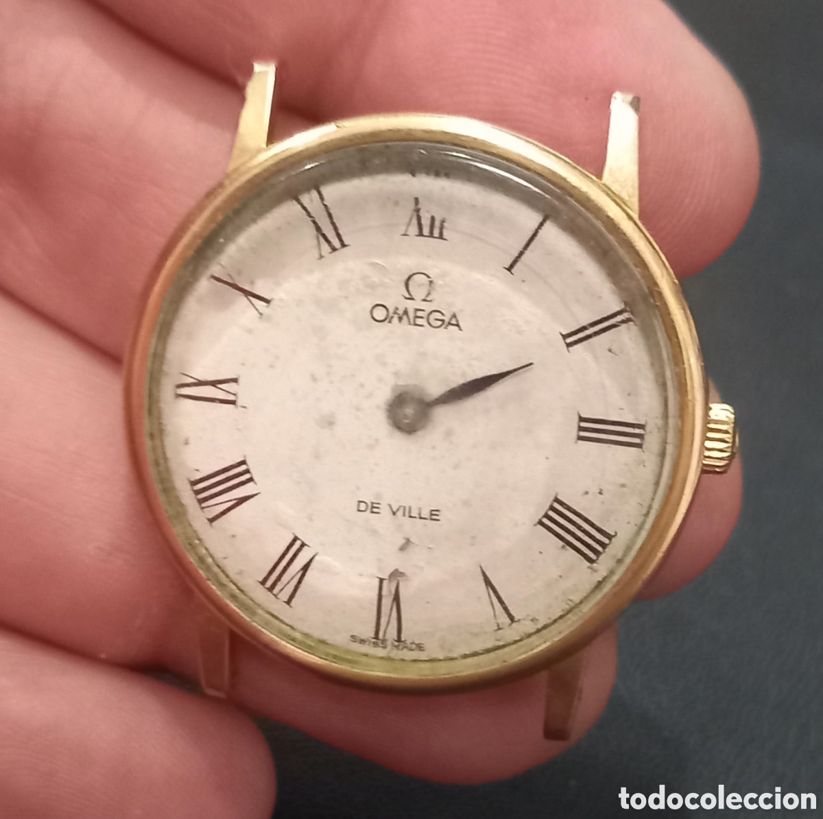 Relojes de pie: ANTIGUO RELOJ OMEGA DE VILLE SISTEMA CUERDA CHAPADO ORO FUNCIONANDO RELOJ PARA RESTAURAR