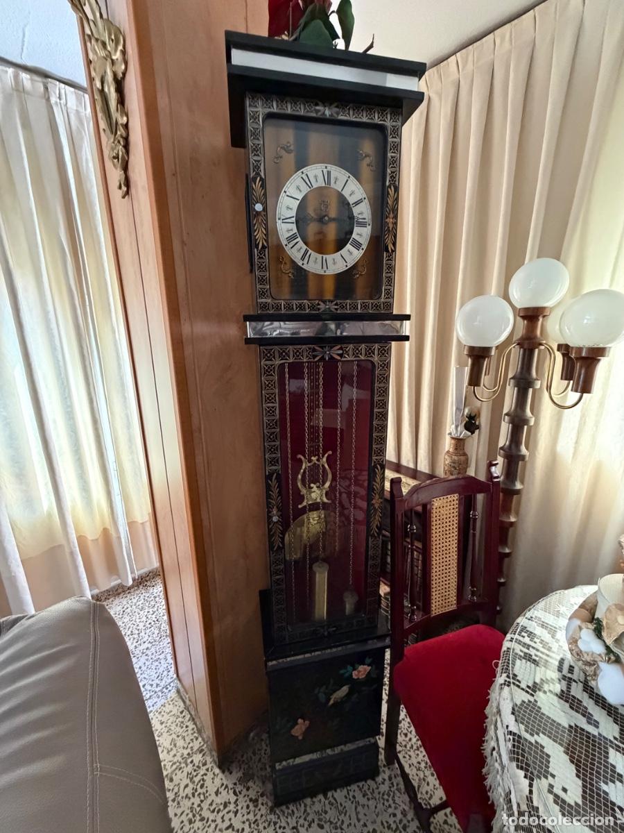Relojes de pie: Reloj de pie madera y plata - Foto 2