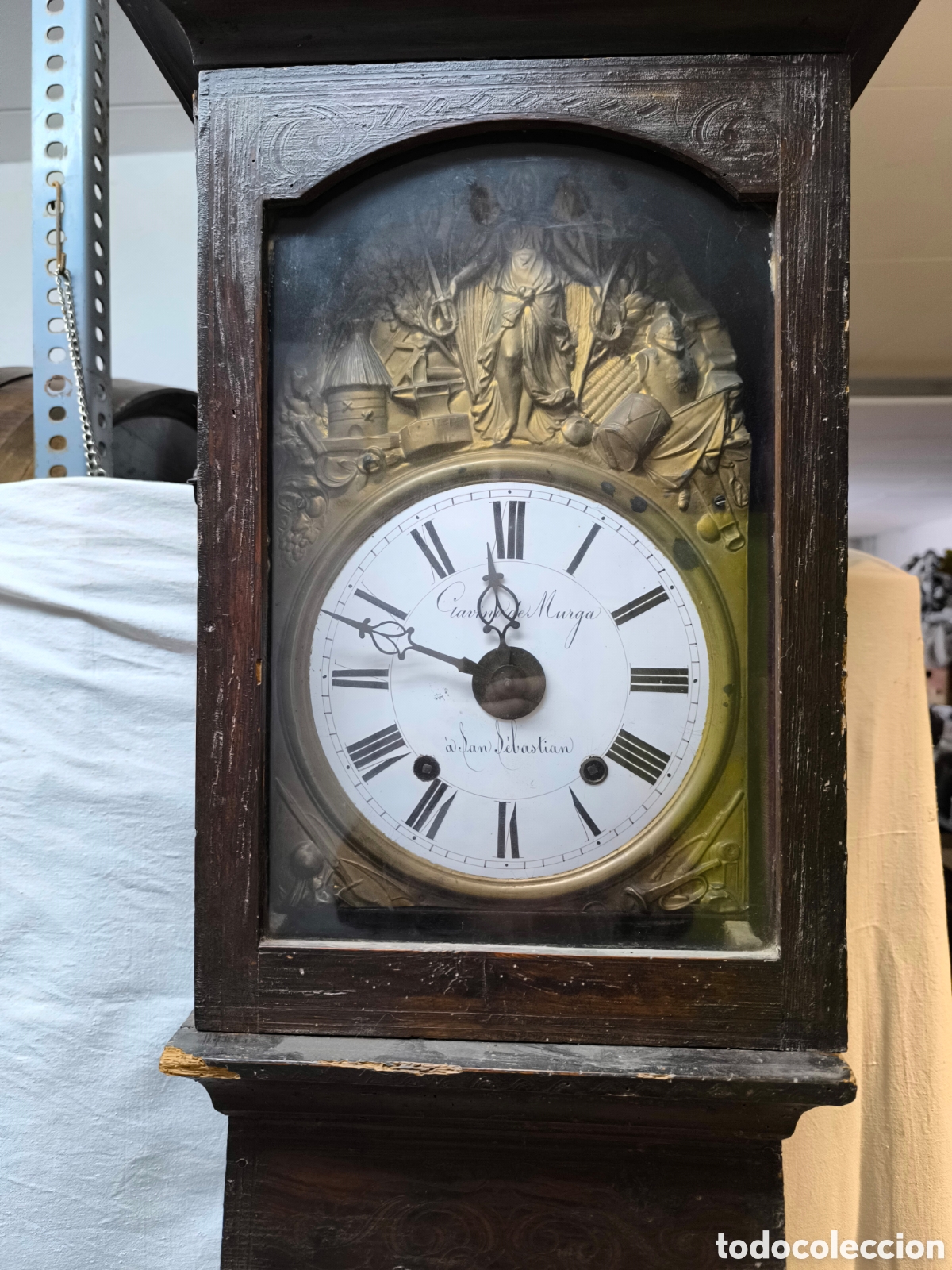 Relojes de pie: Antiguo reloj de pi&eacute;