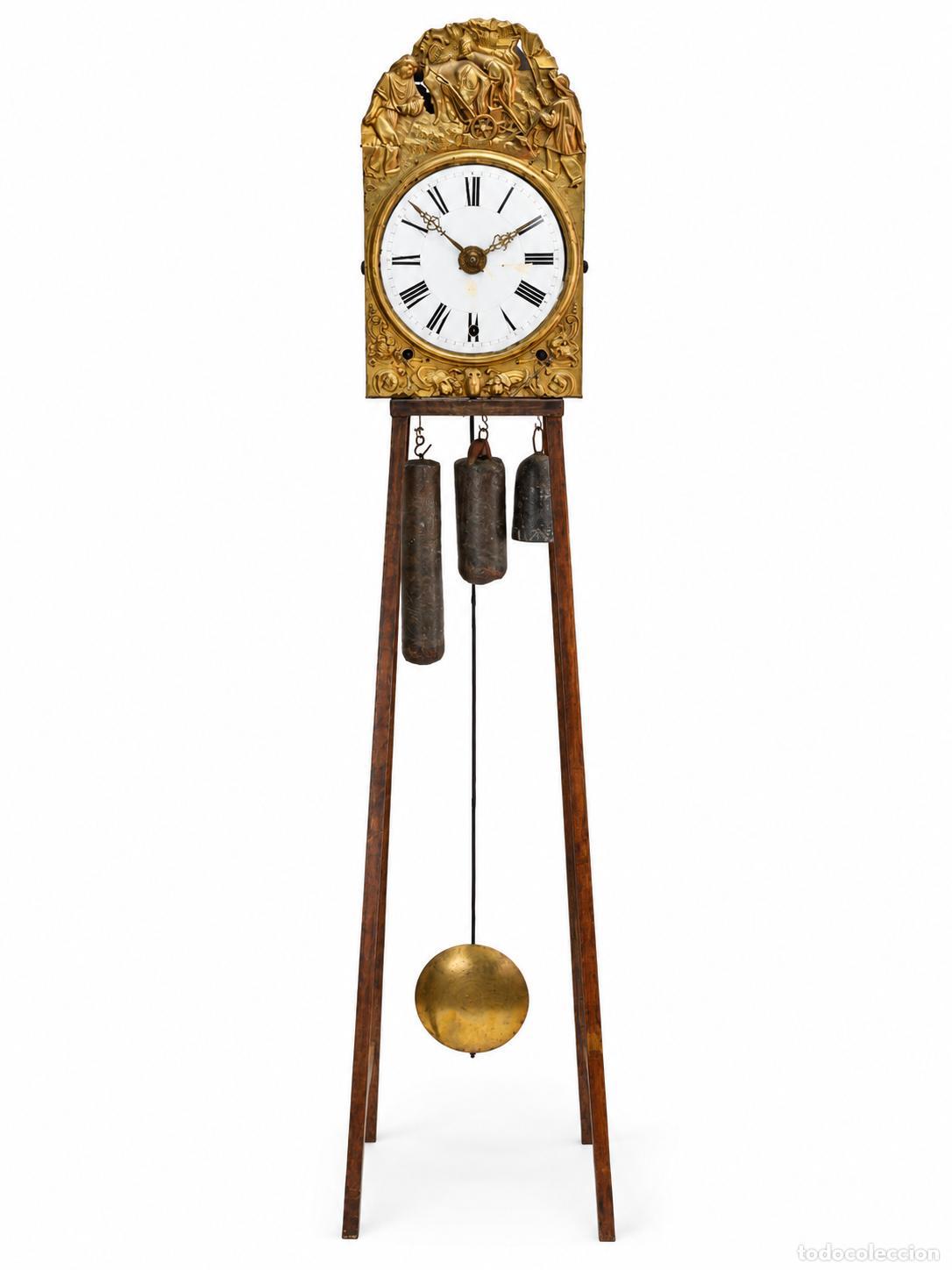 Relojes de pie: Antiguo Reloj Morez de 4 Campanas - Funciona - S.XIX - Completo con Llave de Cuerda