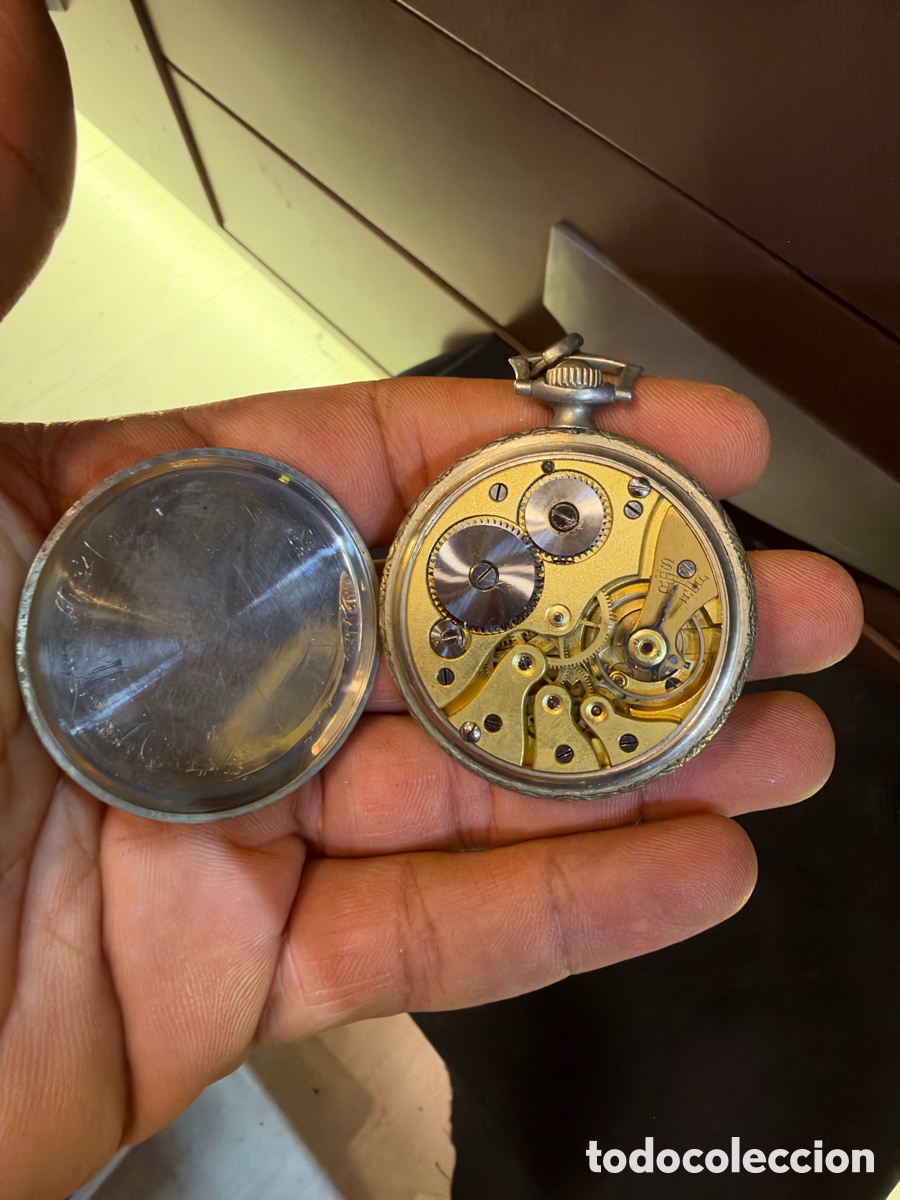 Relojes de pie: Reloj de bolsillo J. Roca Barcelona - Foto 6