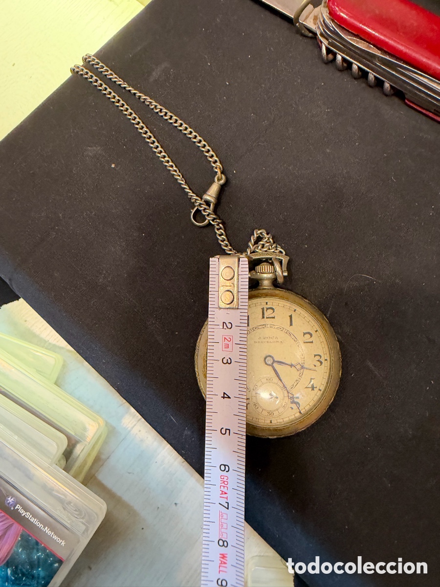Relojes de pie: Reloj de bolsillo J. Roca Barcelona - Foto 9