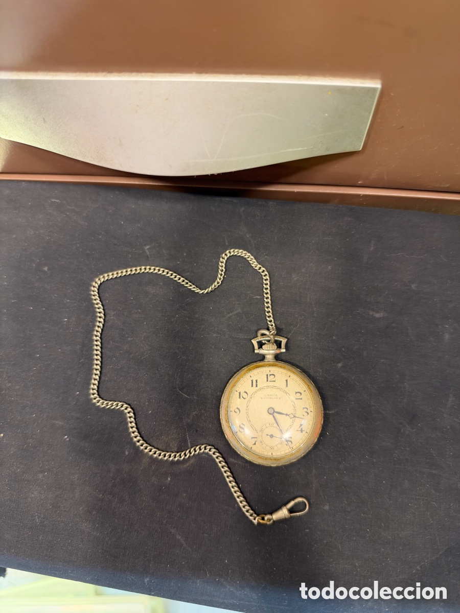 Relojes de pie: Reloj de bolsillo J. Roca Barcelona - Foto 10