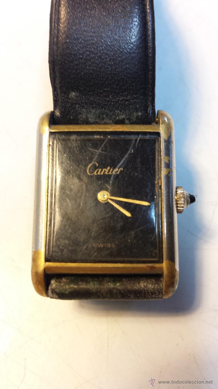 Reloj cartier. swiss. 18 k gold electro 