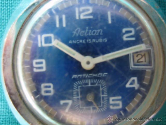 Relojes de pulsera: Reloj de caballero Action carga manual. Funciona - Foto 3